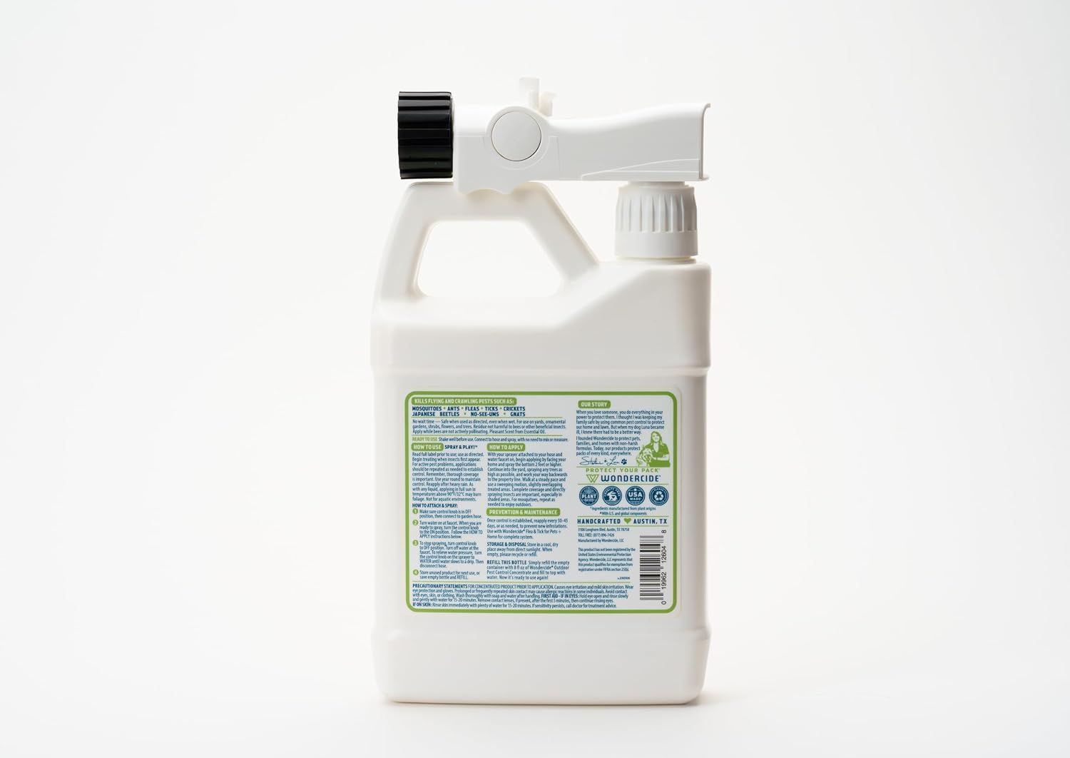 Wondercide Outdoor Spray — in use on lawn