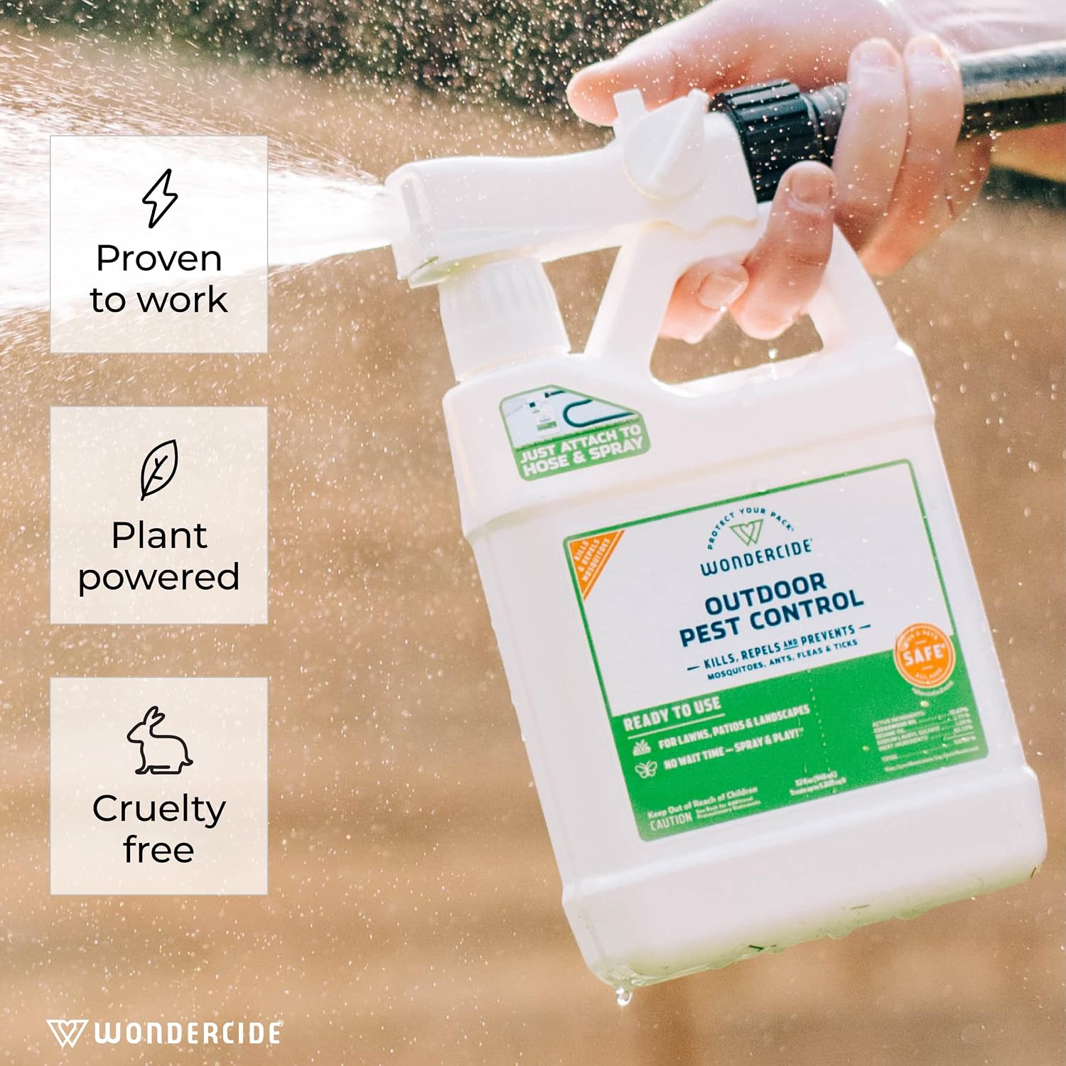 Wondercide Outdoor Spray — ingredient callouts